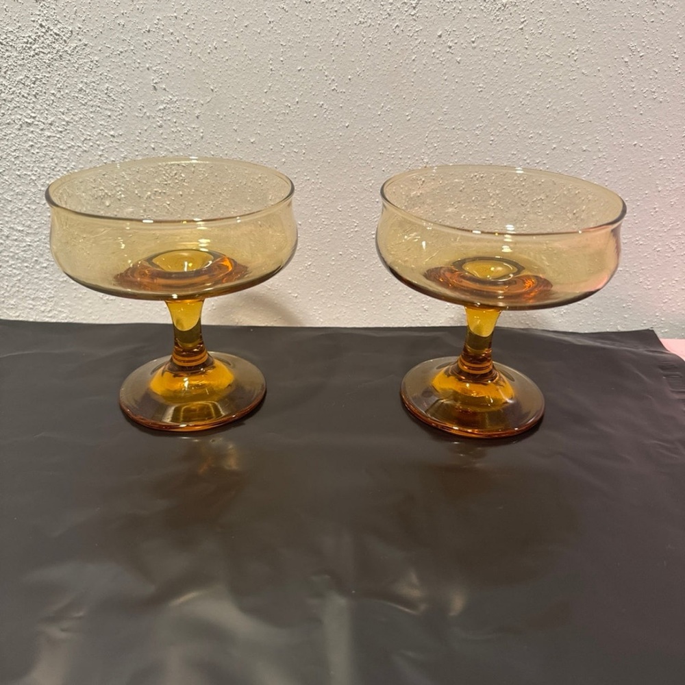 Vintage amber glassware